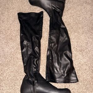 Aldo Black Over-the-Knee Boots